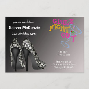 Convites Aniversário do Black White Stiletts