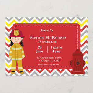 Convites Aniversário do bombeiro