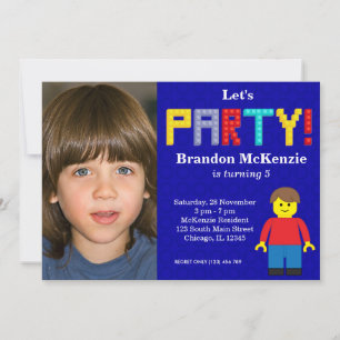 Convites aniversário do Building Blocks