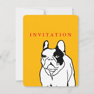 Convites Aniversário do Bulldog Francês