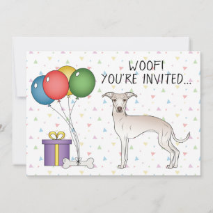 Convites Aniversário do Cão Cachorro Grego Italiano