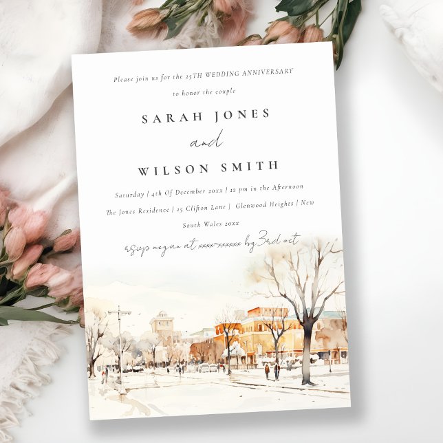 Convites Aniversário do Casamento de Soldaduras na Cidade d (Criador carregado)