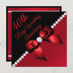 Convites Aniversário do Casamento Ruby Ruby