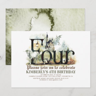 Convites Aniversário do castelo mágico do dragão do