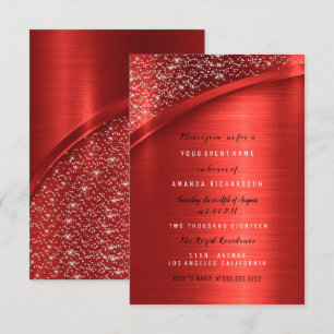 Convites Aniversário do chá de panela do brilho de Marsal