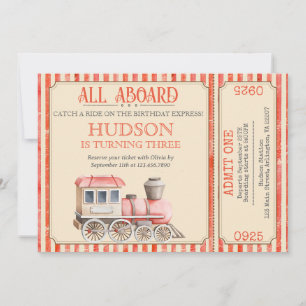 Convites Aniversário do Choo Choo - Festa de Comboio