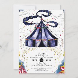Convites Aniversário do Circo Colorido Celestial