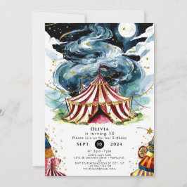 Convites Aniversário do Circo Personalizado Vibrante