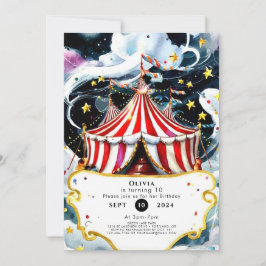 Convites Aniversário do Circus Watercolor Encantado