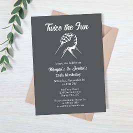 Convites Aniversário do Colégio Moderno Mínimo de Mãos Cinz