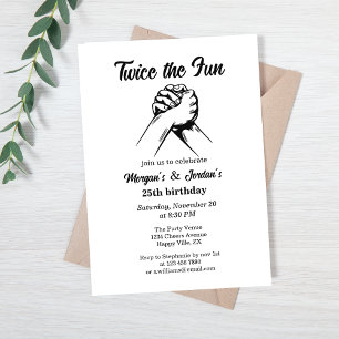 Convites Aniversário do Colégio Moderno Mínimo de Mãos Cinz