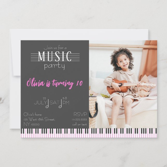 Convites Aniversário do Colour Music Party (Frente)