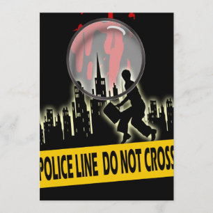 Convites Aniversário do comensal do suspeito do mistério de