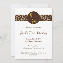 Convites Aniversário do costume do impressão do girafa