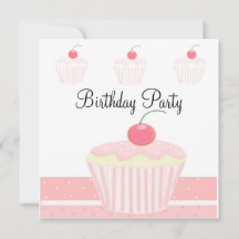 Aniversário do Cupcake Rosa