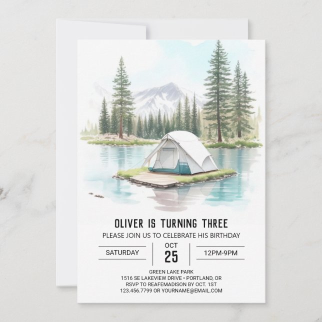 Convites Aniversário do Descoberta Natural de Crianças (Frente)