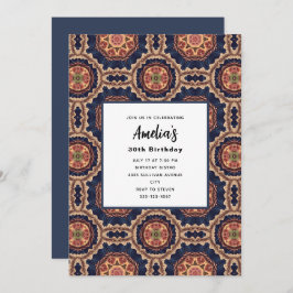 Convites Aniversário do Design Decorativo das Formas das Fl