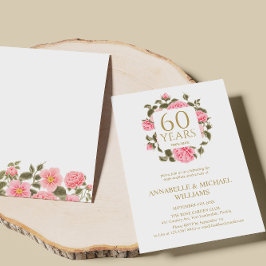 CONVITES ANIVERSÁRIO DO DIAMANTE DE ROSE BOUQUET 60TH WILD 