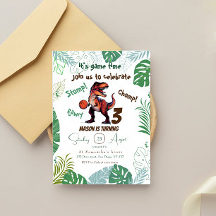 Convites aniversário do Dinossauro