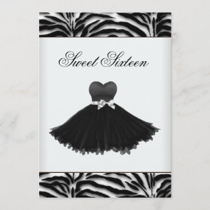 Convites Aniversário do doce dezesseis da zebra do