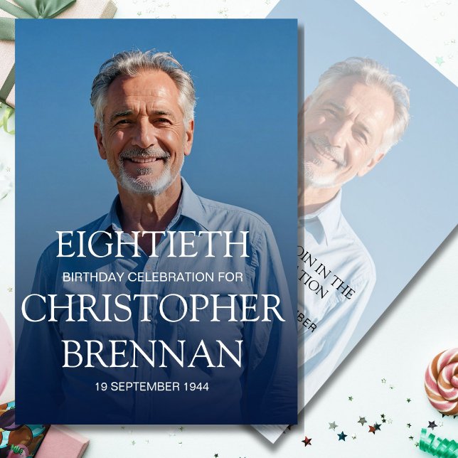 Convites Aniversário do Elegante 80 para a Celebração de Fo (Criador carregado)