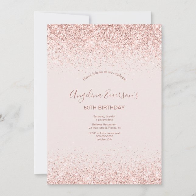 Convites Aniversário do Espelho Elegante (Frente)