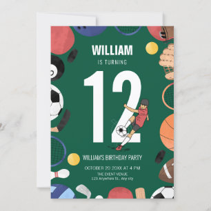 Convites Aniversário do esporte