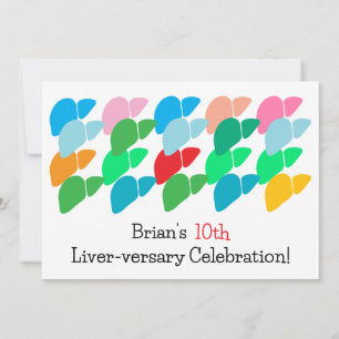 Convites Aniversário do Fígado Personalizado