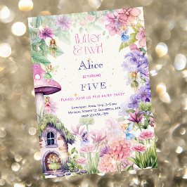 Convites Aniversário do "Flautiter and twirt Fairy Garden W
