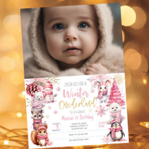 Aniversário do floco de neve com brilho de inverno