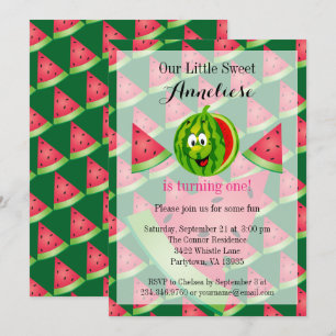 Convites Aniversário do Funny Watermelon Kid