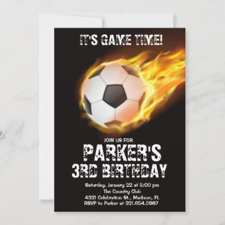 Convites Aniversário do Futebol do jogo do tema desportivo