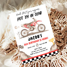 Aniversário do Garoto de bicicleta de motocross