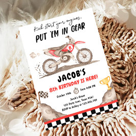 Convites Aniversário do Garoto de bicicleta de motocross