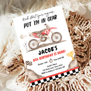 Convites Aniversário do Garoto de bicicleta de motocross