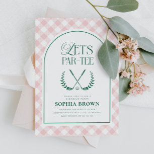 Convites Aniversário do Golfe Moderno Par-Tee de vamos