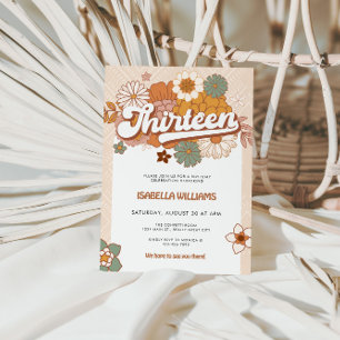 Convites Aniversário do Groovy Retro 13