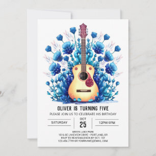 Convites Aniversário do guitarra Simples