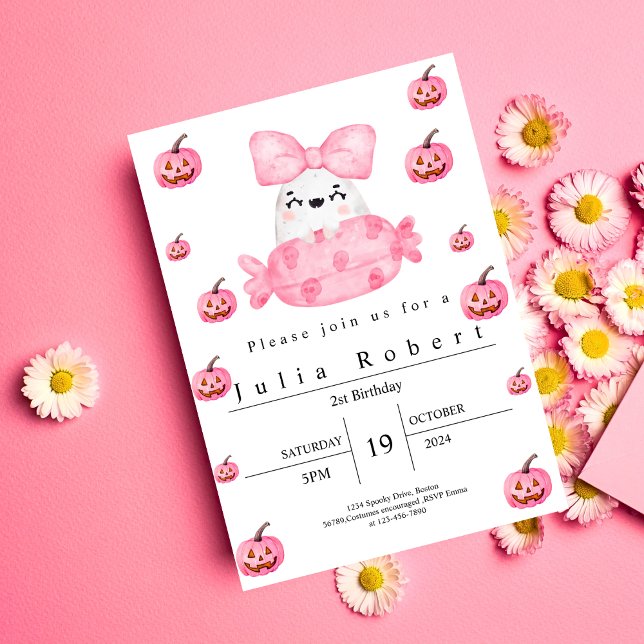 Convites Aniversário do Halloween Aniversário do Aniversári (Criador carregado)