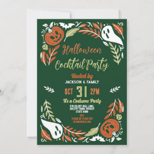 Convites Aniversário do Halloween Pumpkin Party Fantasmas C
