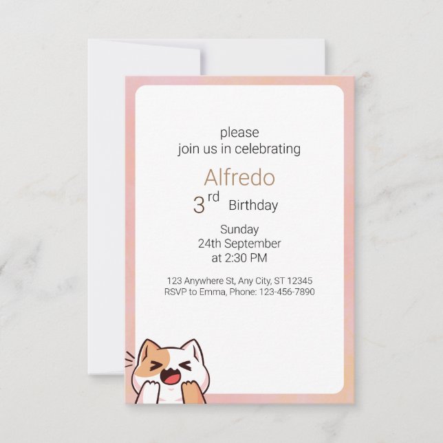 Convites Aniversário do Halloween Simples (Frente)