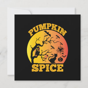 Convites Aniversário do Halloween Vintage Pumpkin Spice