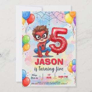 Convites Aniversário do Homem-Aranha