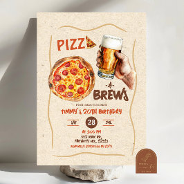 Convites Aniversário do Homem Pizza e Cervejas