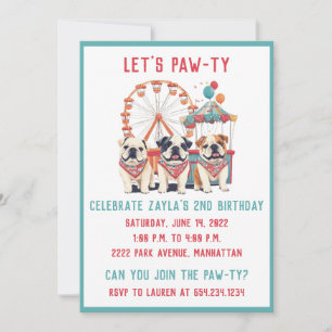 Convites Aniversário Do Inglês Bulls Num Carnaval