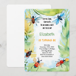 Convites Aniversário do inseto