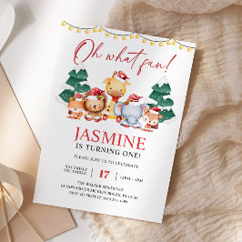Convites Aniversário do inverno na Floresta de Peste de Nat