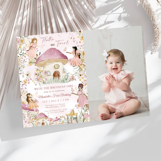 Convites Aniversário do Jardim Floral de Fada Magia (Criador carregado)