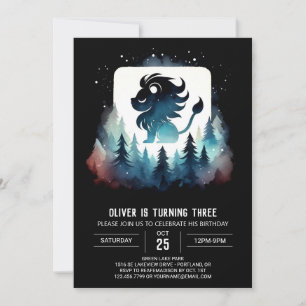 Convites Aniversário do Leão Doce Moderno