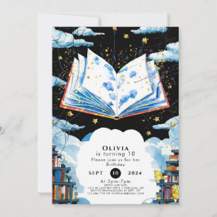 Convites Aniversário do Livro de Histórias Mágicas de Conto